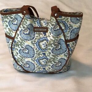 Longaberger paisley blue/green  clean inside used great condition